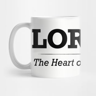 Lorton, Heart of South County - Black Print Mug